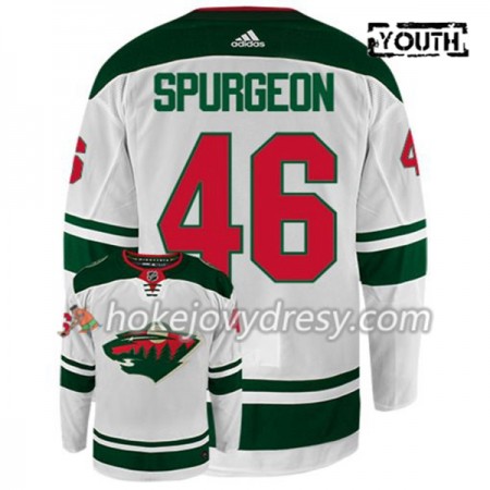 Dětské Hokejový Dres Minnesota Wild JARED SPURGEON 46 Adidas Bílá Authentic